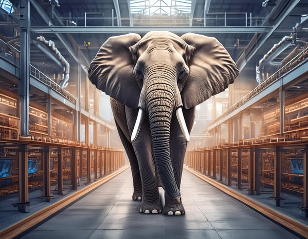 Firefly a big elephant in a manufacturing floor representing a big problem that no one sees 19787 Large